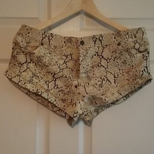 Spell snake print shorts